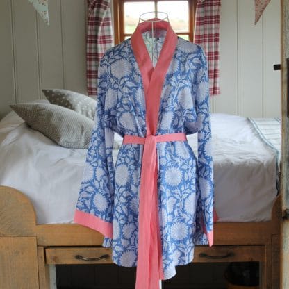 Short cotton clearance dressing gown